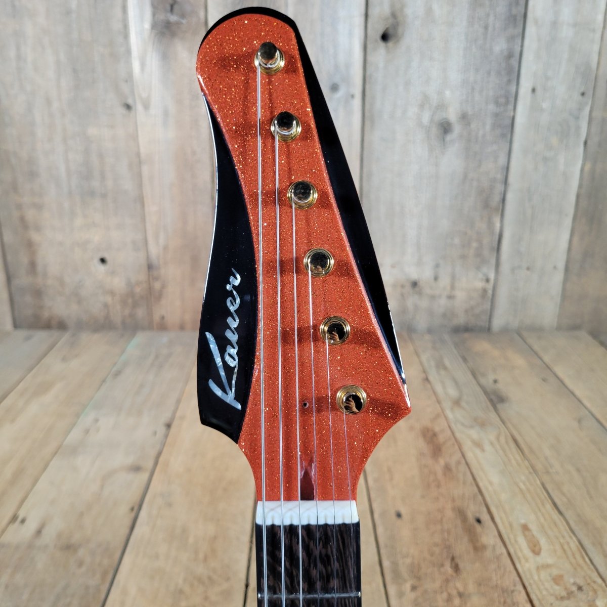 Kauer Banshee Custom Firebird Tangelo Purple Flake 3PU NM - Mahar's Vintage Guitars