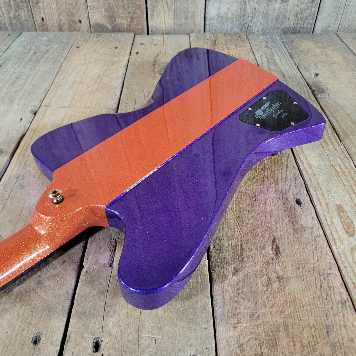 Kauer Banshee Custom Firebird Tangelo Purple Flake 3PU NM - Mahar's Vintage Guitars