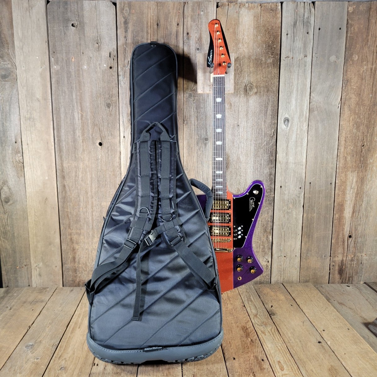 Kauer Banshee Custom Firebird Tangelo Purple Flake 3PU NM - Mahar's Vintage Guitars