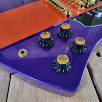 Kauer Banshee Custom Firebird Tangelo Purple Flake 3PU NM - Mahar's Vintage Guitars