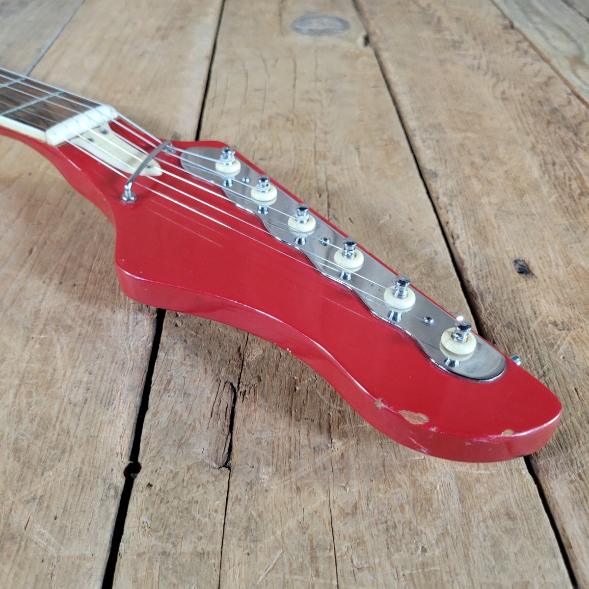 Kawai S-180 1964–1967 Red Like Teisco SS-4L Hound Dog Taylor Electric Guitar, No Case - Mahar's Vintage Guitars