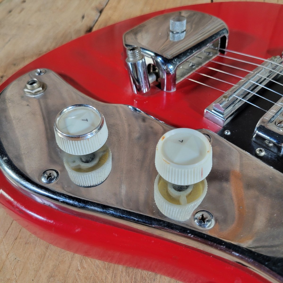 Kawai S-180 1964–1967 Red Like Teisco SS-4L Hound Dog Taylor Electric Guitar, No Case - Mahar's Vintage Guitars