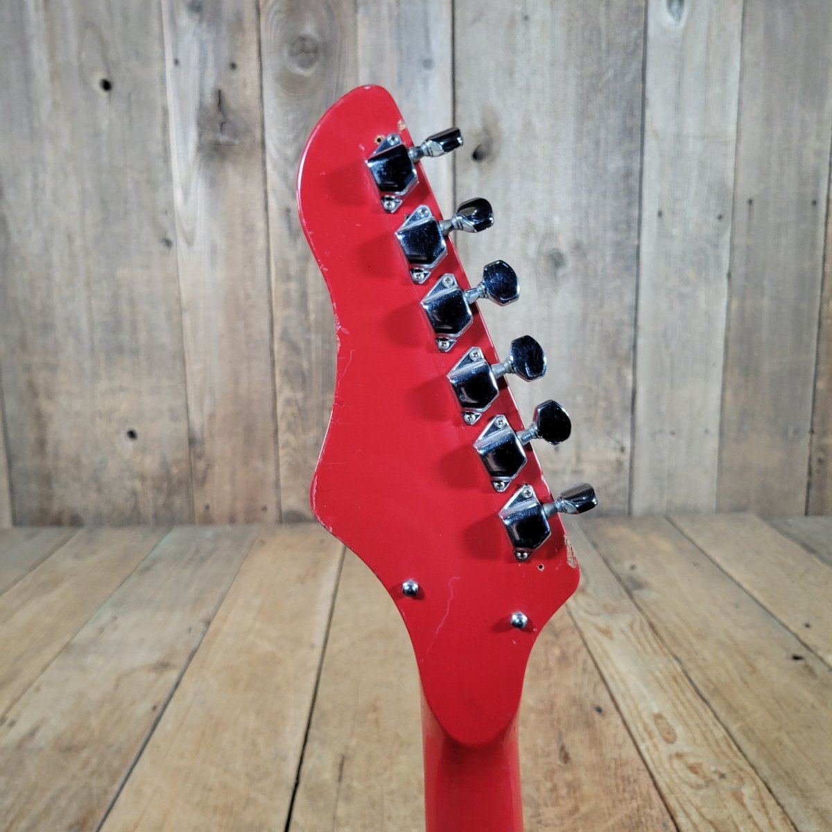 Kawai S-180 1964–1967 Red Like Teisco SS-4L Hound Dog Taylor Electric Guitar, No Case - Mahar's Vintage Guitars
