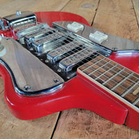 Kawai S-180 1964–1967 Red Like Teisco SS-4L Hound Dog Taylor Electric Guitar, No Case - Mahar's Vintage Guitars