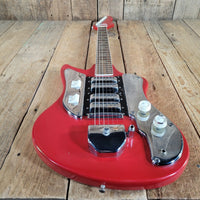 Kawai S-180 1964–1967 Red Like Teisco SS-4L Hound Dog Taylor Electric Guitar, No Case - Mahar's Vintage Guitars