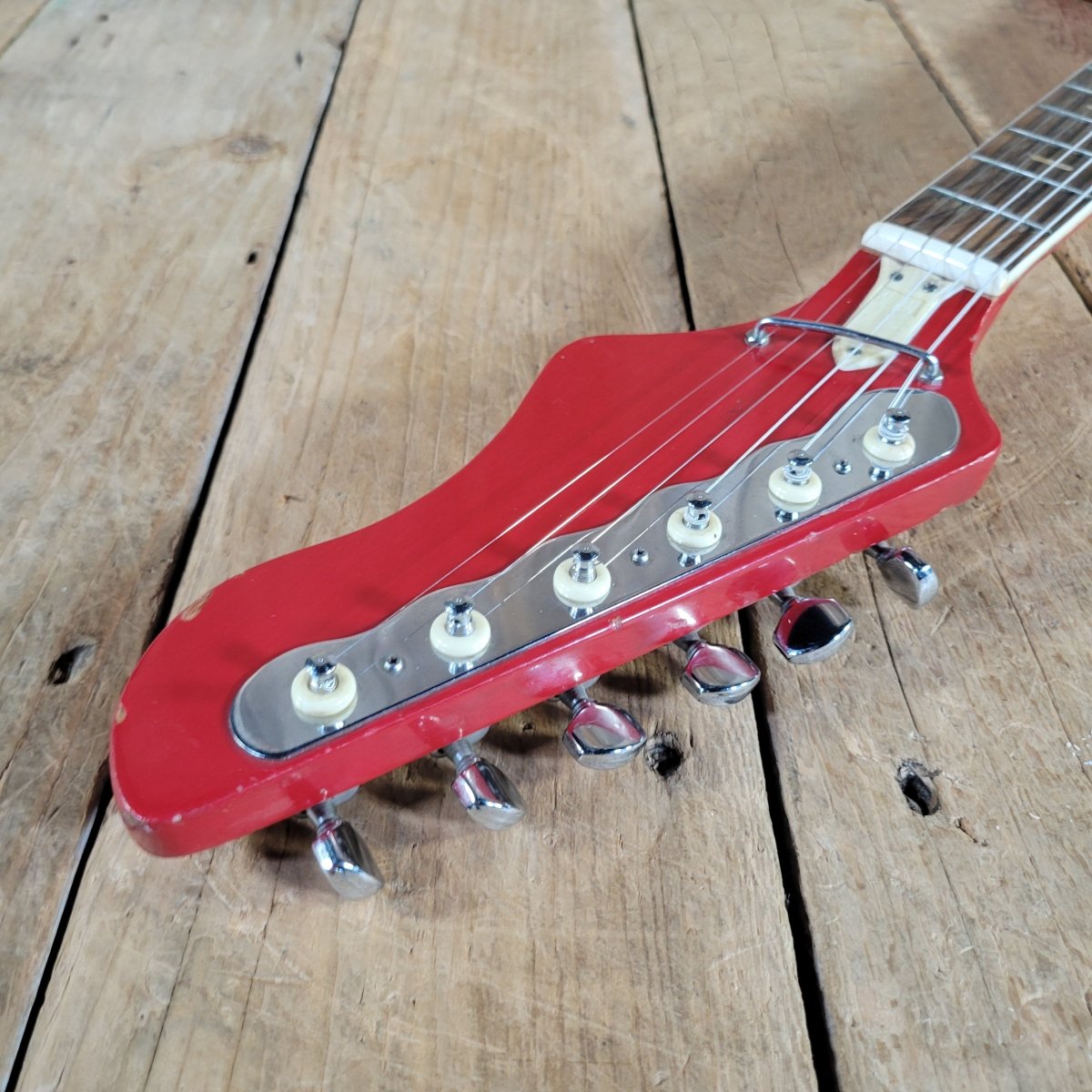Kawai S-180 1964–1967 Red Like Teisco SS-4L Hound Dog Taylor Electric Guitar, No Case - Mahar's Vintage Guitars