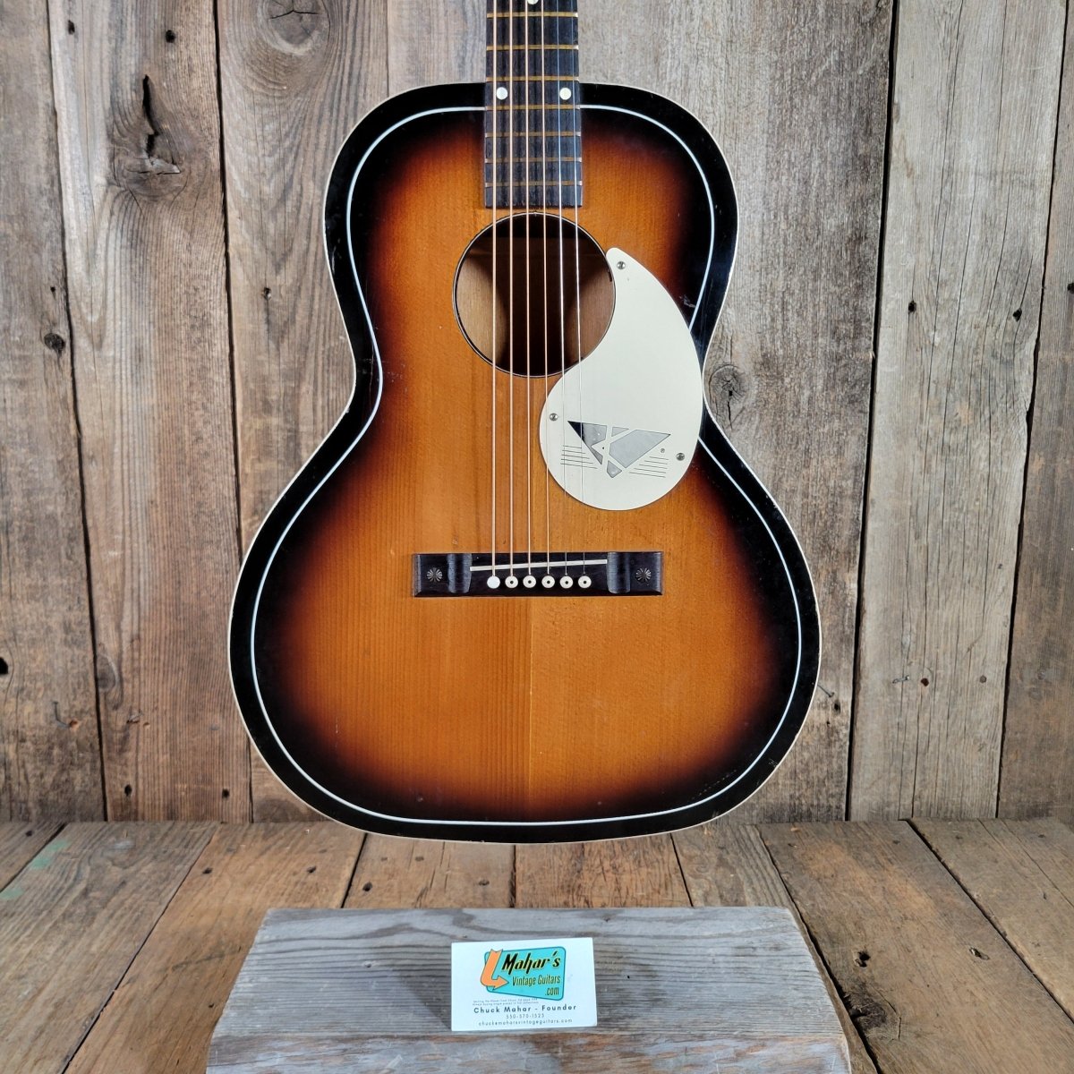 Kay 1950s Parlor Guitar Sunburst - Mahar's Vintage Guitars