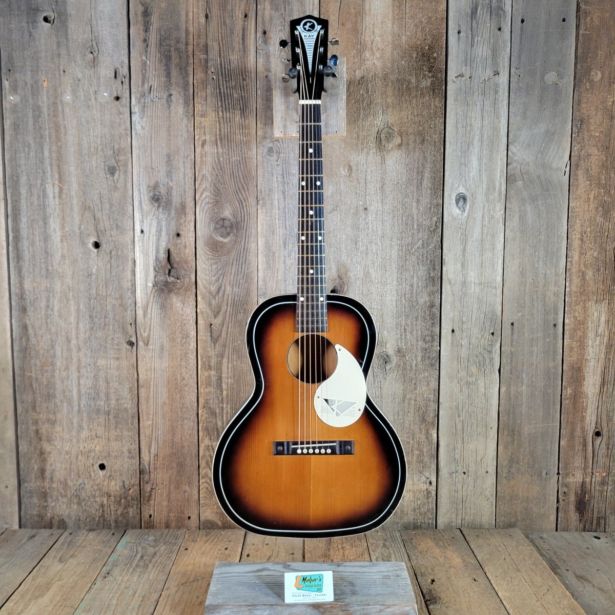 Kay 1950s Parlor Guitar Sunburst - Mahar's Vintage Guitars