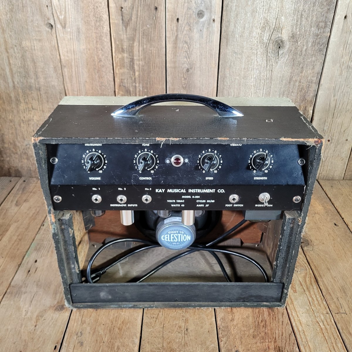 Kay K - 504 1960s Amplifier Cab With Mojotone Princeton Amp Kit Upgrade - Mahar's Vintage Guitars