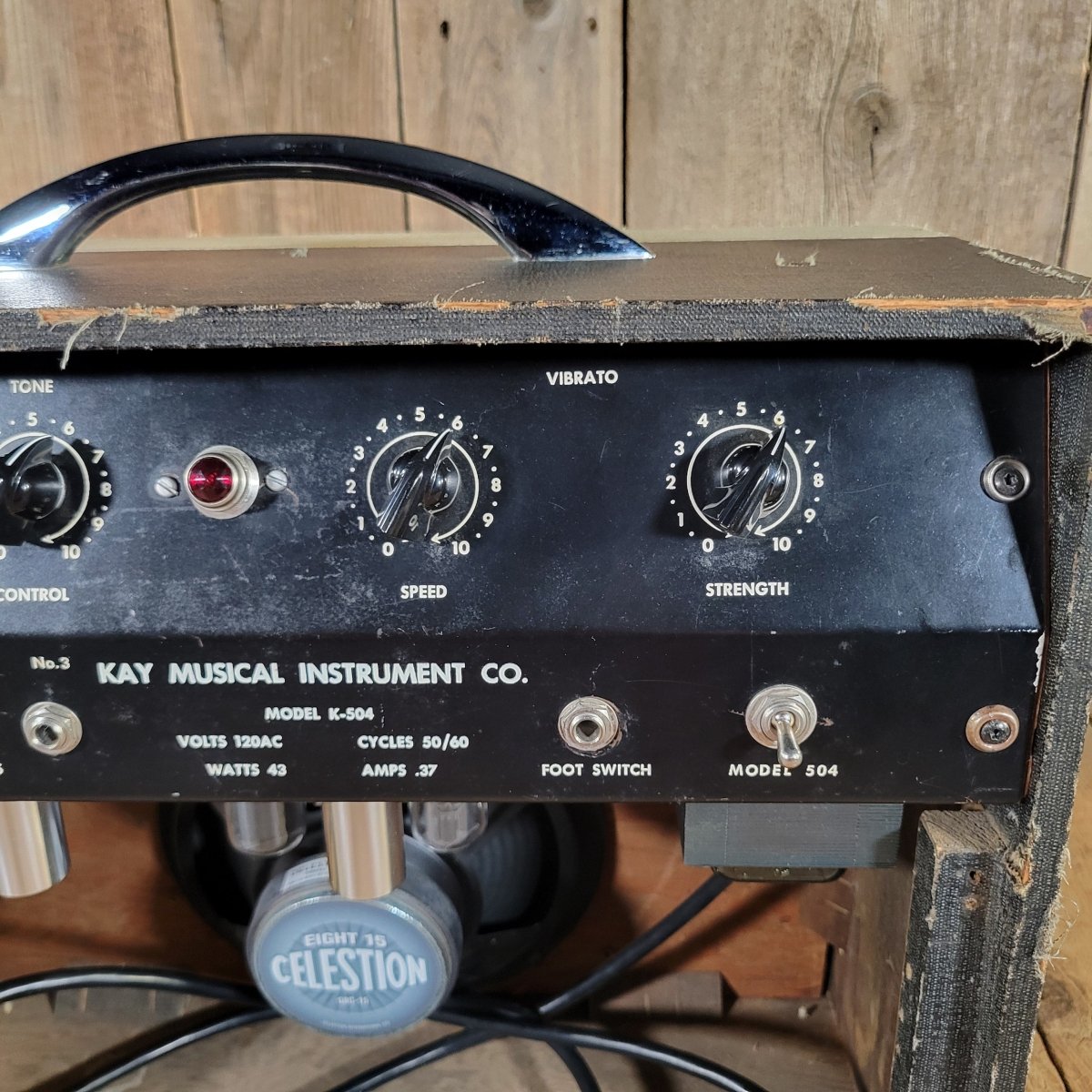 Kay K - 504 1960s Amplifier Cab With Mojotone Princeton Amp Kit Upgrade - Mahar's Vintage Guitars