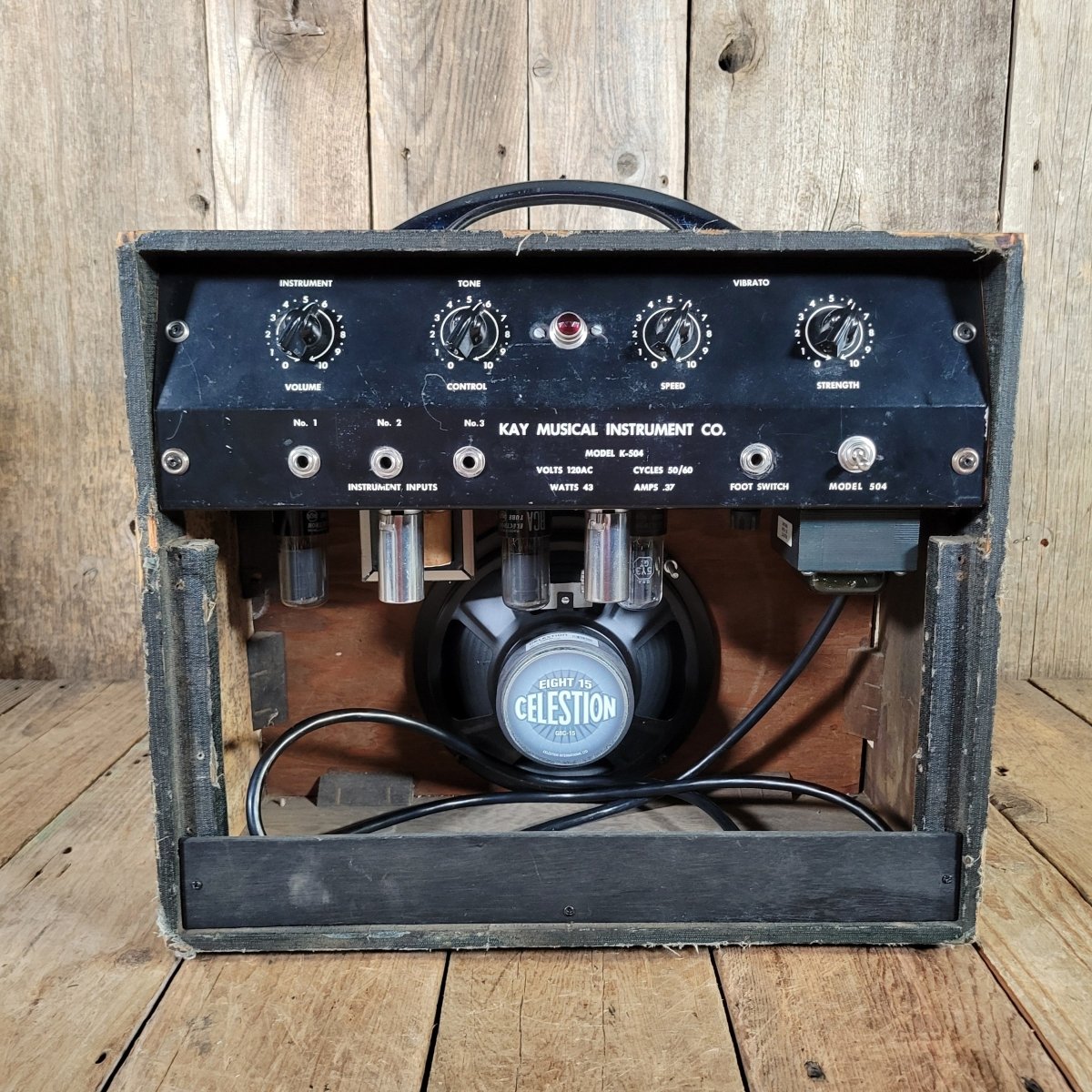 Kay K - 504 1960s Amplifier Cab With Mojotone Princeton Amp Kit Upgrade - Mahar's Vintage Guitars