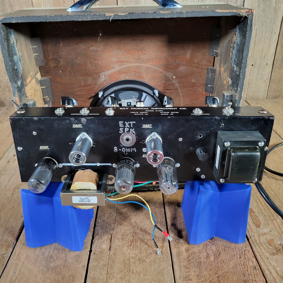 Kay K - 504 1960s Amplifier Cab With Mojotone Princeton Amp Kit Upgrade - Mahar's Vintage Guitars