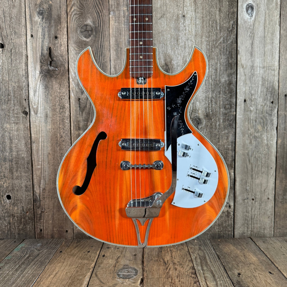 Kay KH - 90T "Wildwood" 1969? Orange - Mahar's Vintage Guitars