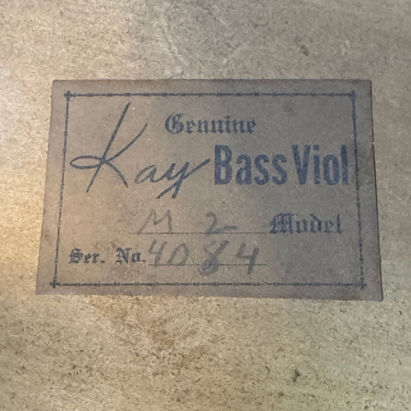 Kay M - 2 Army Model Upright Bass Fully Serviced 1939 - Mahar's Vintage Guitars