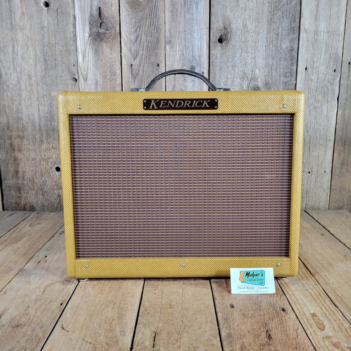 Kendrick 1995 Tweed Deluxe Model 2112 Handwired Gerald Weber Signed, Mint - Mahar's Vintage Guitars