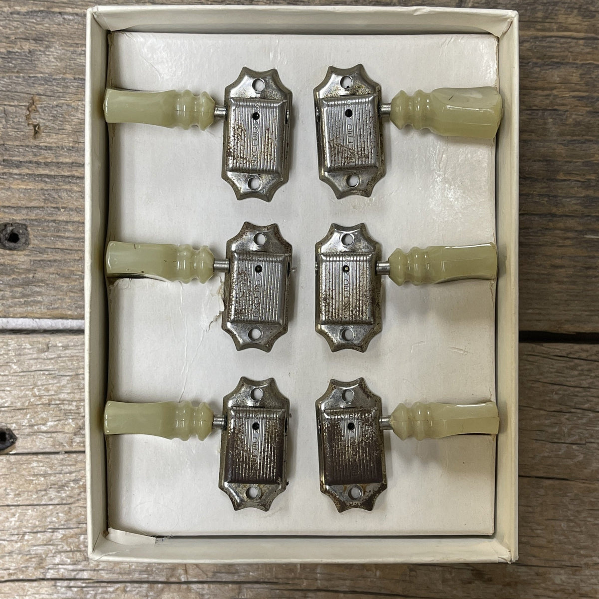 Kluson Single Line Double Ring Vintage Deluxe Tuners 3+3 3 per side tuning machines Gibson Les Paul Burst ES - Mahar's Vintage Guitars