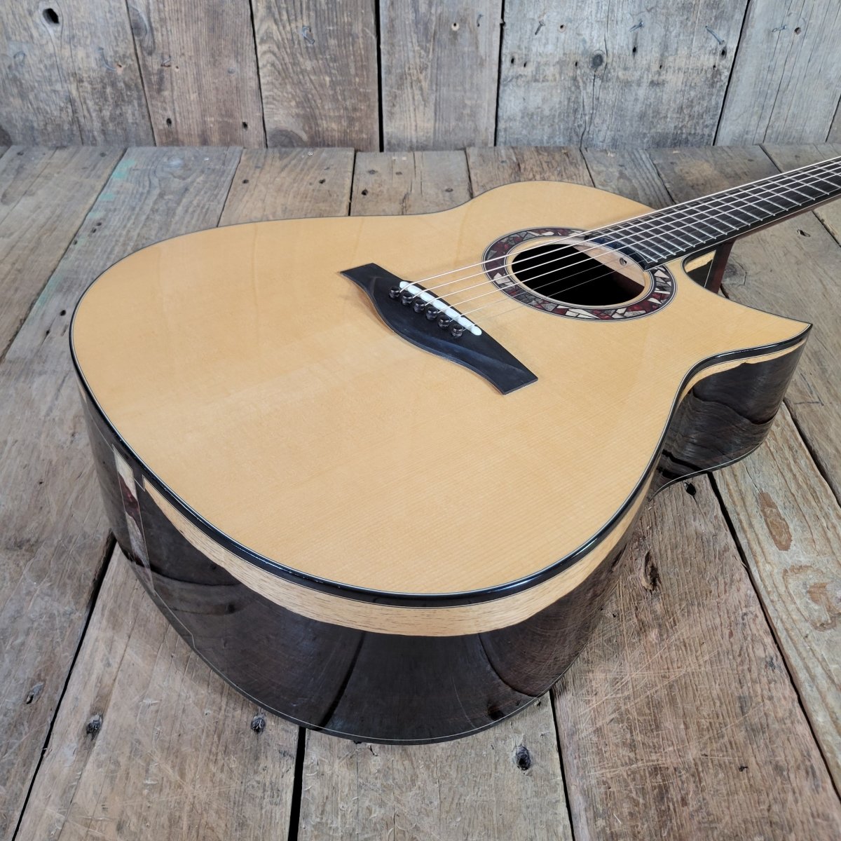 Kostal 2018 MDW Cutaway 127 Blackwood Natural Hoffee Case - Mahar's Vintage Guitars