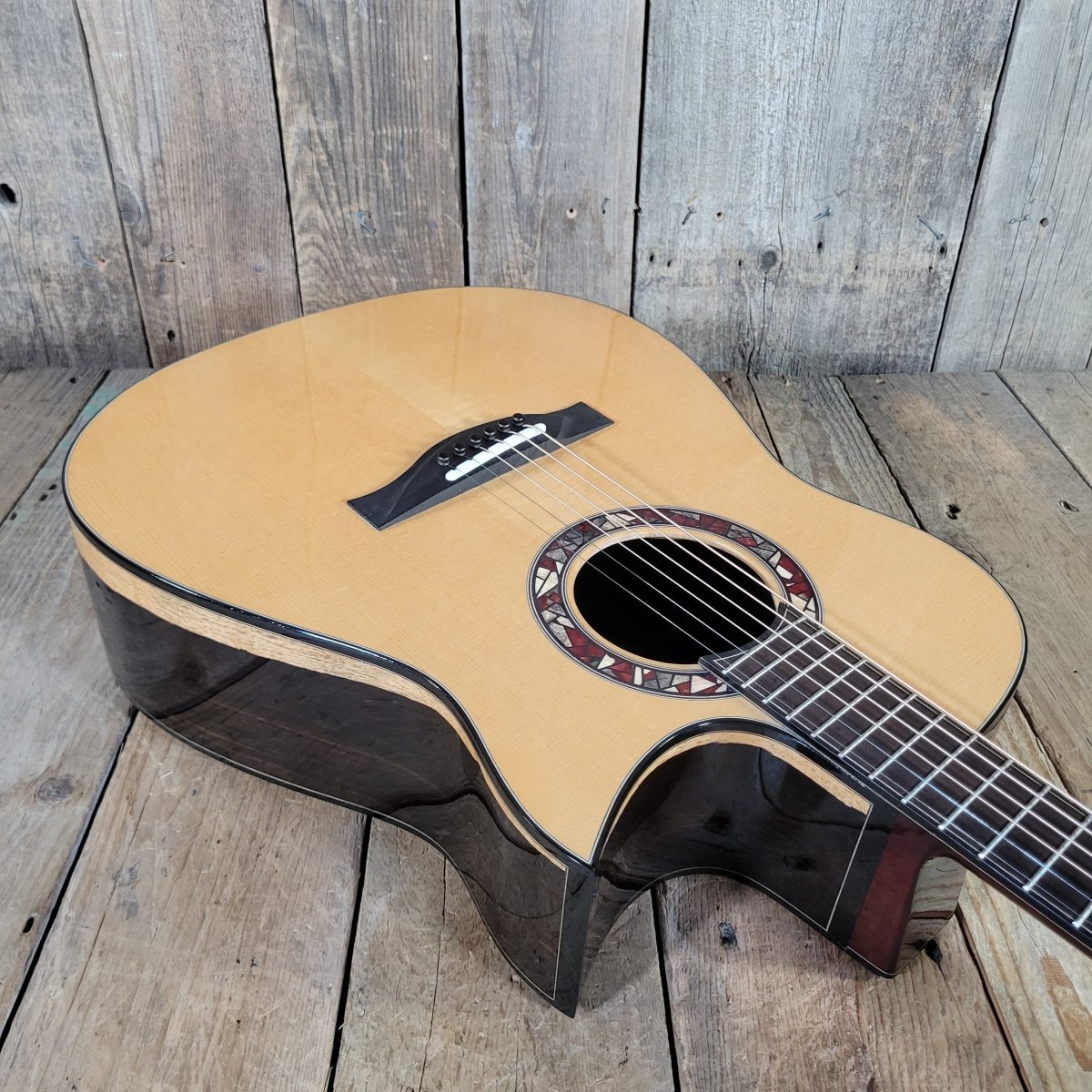 Kostal 2018 MDW Cutaway 127 Blackwood Natural Hoffee Case - Mahar's Vintage Guitars