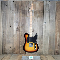 Logan Tele Custom (Esquire) Sunburst Figured Maple Neck Double Bound w/Tweed Hard Case, Excellent - Mahar's Vintage Guitars