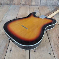 Logan Tele Custom (Esquire) Sunburst Figured Maple Neck Double Bound w/Tweed Hard Case, Excellent - Mahar's Vintage Guitars