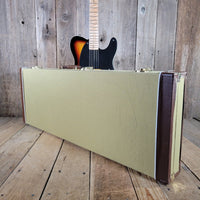 Logan Tele Custom (Esquire) Sunburst Figured Maple Neck Double Bound w/Tweed Hard Case, Excellent - Mahar's Vintage Guitars