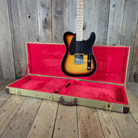 Logan Tele Custom (Esquire) Sunburst Figured Maple Neck Double Bound w/Tweed Hard Case, Excellent - Mahar's Vintage Guitars