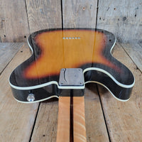 Logan Tele Custom (Esquire) Sunburst Figured Maple Neck Double Bound w/Tweed Hard Case, Excellent - Mahar's Vintage Guitars