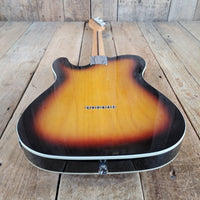 Logan Tele Custom (Esquire) Sunburst Figured Maple Neck Double Bound w/Tweed Hard Case, Excellent - Mahar's Vintage Guitars
