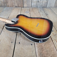 Logan Tele Custom (Esquire) Sunburst Figured Maple Neck Double Bound w/Tweed Hard Case, Excellent - Mahar's Vintage Guitars