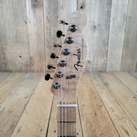 Logan Tele Custom (Esquire) Sunburst Figured Maple Neck Double Bound w/Tweed Hard Case, Excellent - Mahar's Vintage Guitars