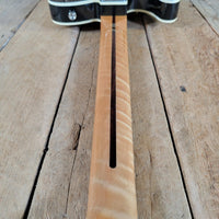 Logan Tele Custom (Esquire) Sunburst Figured Maple Neck Double Bound w/Tweed Hard Case, Excellent - Mahar's Vintage Guitars
