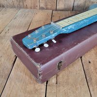 Magnatone 1951 Blue Pearloid MOTS Lap Steel w/ Case - Mahar's Vintage Guitars