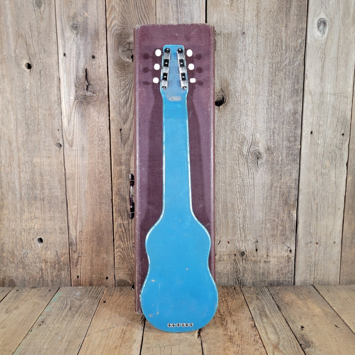 Magnatone 1951 Blue Pearloid MOTS Lap Steel w/ Case - Mahar's Vintage Guitars