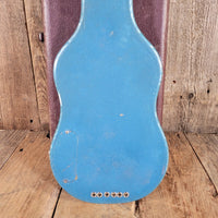 Magnatone 1951 Blue Pearloid MOTS Lap Steel w/ Case - Mahar's Vintage Guitars
