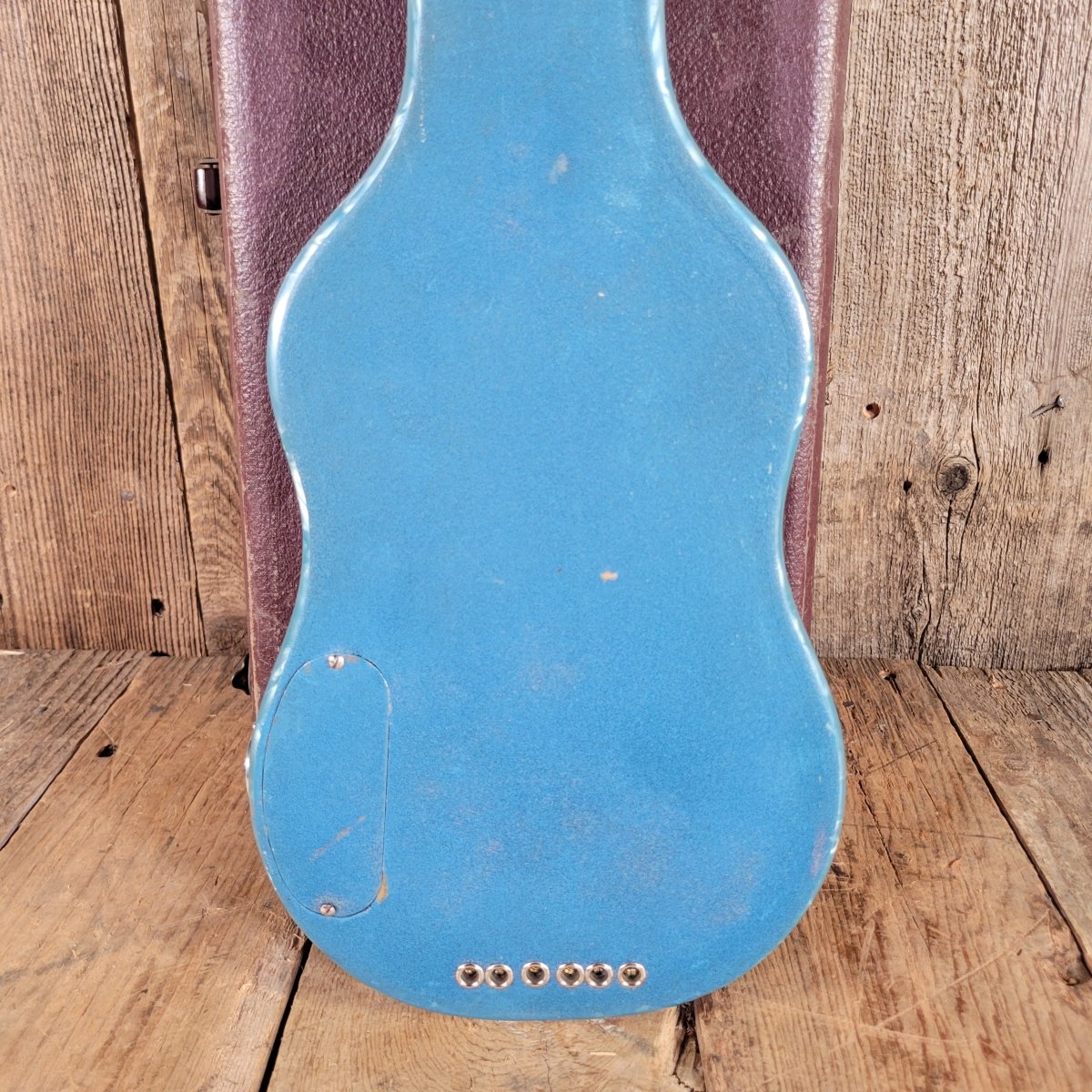 Magnatone 1951 Blue Pearloid MOTS Lap Steel w/ Case - Mahar's Vintage Guitars