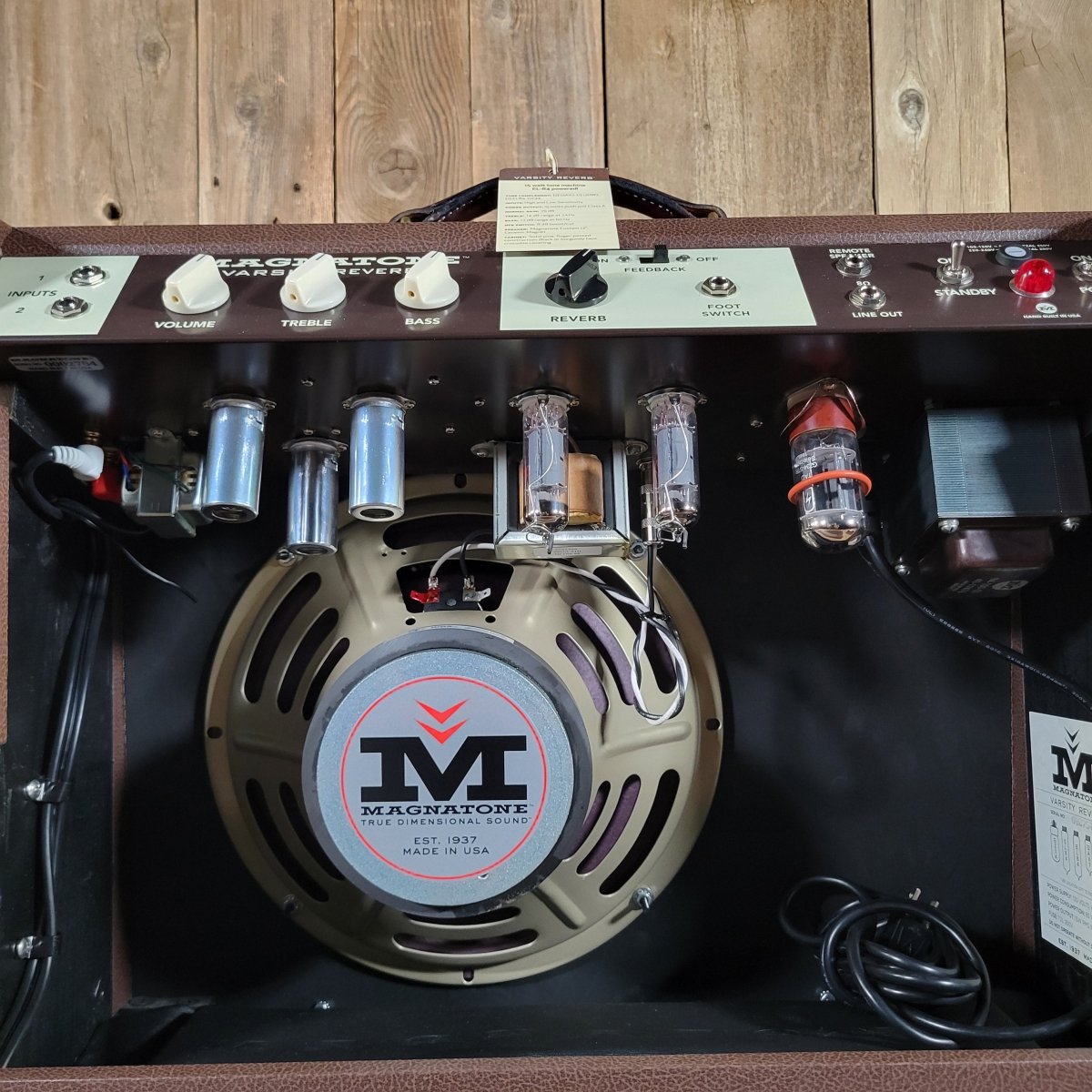Magnatone 2020 Varsity Reverb 1x12 Combo Brown Near Mint - Mahar's Vintage Guitars