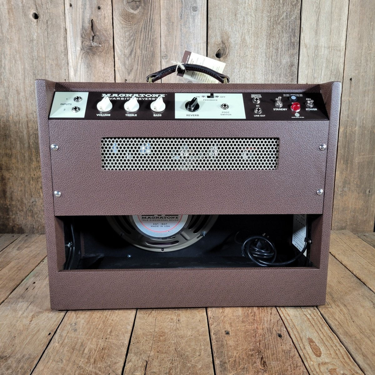 Magnatone 2020 Varsity Reverb 1x12 Combo Brown Near Mint - Mahar's Vintage Guitars