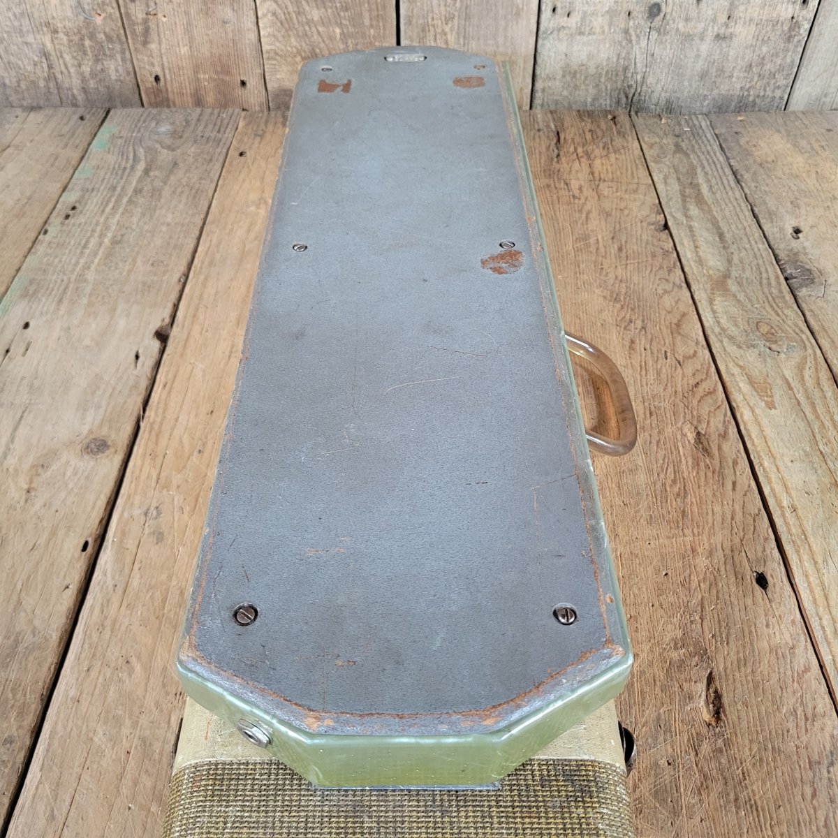 Magnatone Melodier Lap Steel 1950s Grey Pearloid — w/ Case - Mahar's Vintage Guitars