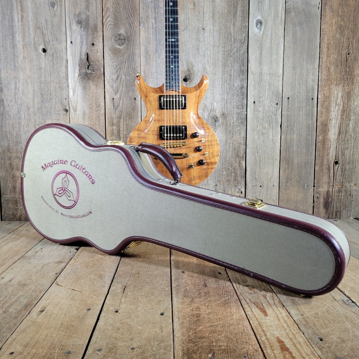 Maguire 2005 Meridian Double Cutaway Koa Top w/ Original Case, Excellent - Mahar's Vintage Guitars