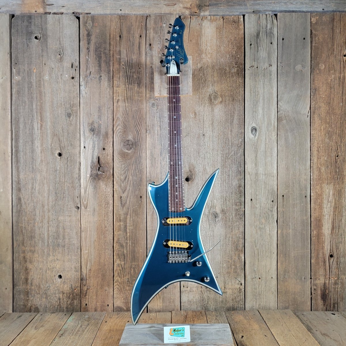 Mako 1981 Exotec XK-4 Guitar Metallic Blue w/Original Case, Very Good - Mahar's Vintage Guitars