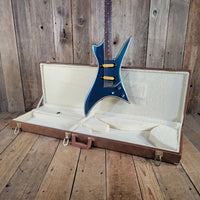 Mako 1981 Exotec XK-4 Guitar Metallic Blue w/Original Case, Very Good - Mahar's Vintage Guitars