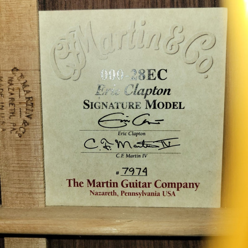 Martin 000 - 28EC Eric Clapton Signature 2003 7974 – Near Mint With Original Case & Paperwork - Mahar's Vintage Guitars