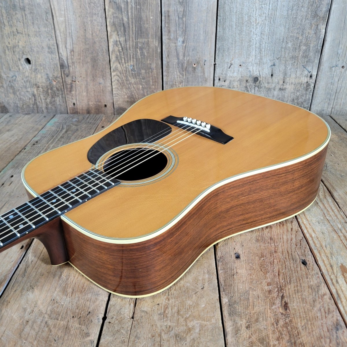 Martin D - 28 1973 Natural — Replaced Bridge & Pickguard OHSC - Mahar's Vintage Guitars