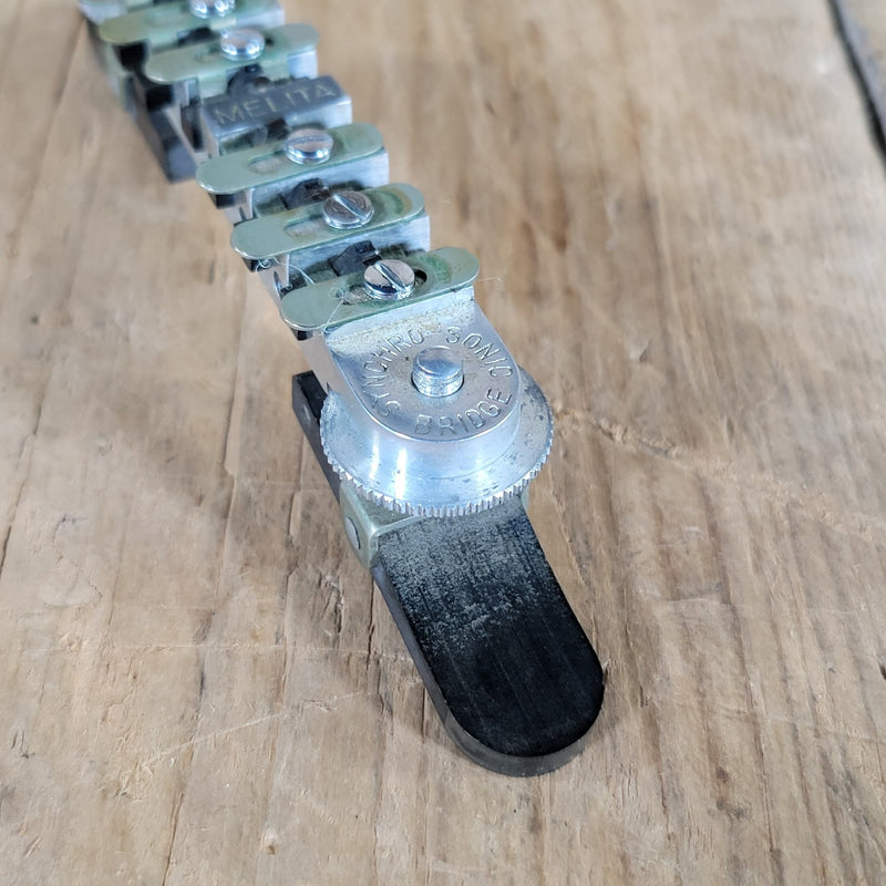 Melita Guitar Bridge 1st Version For Vintage Gretsch Guitars - Pat Pending 1950s - Mahar's Vintage Guitars