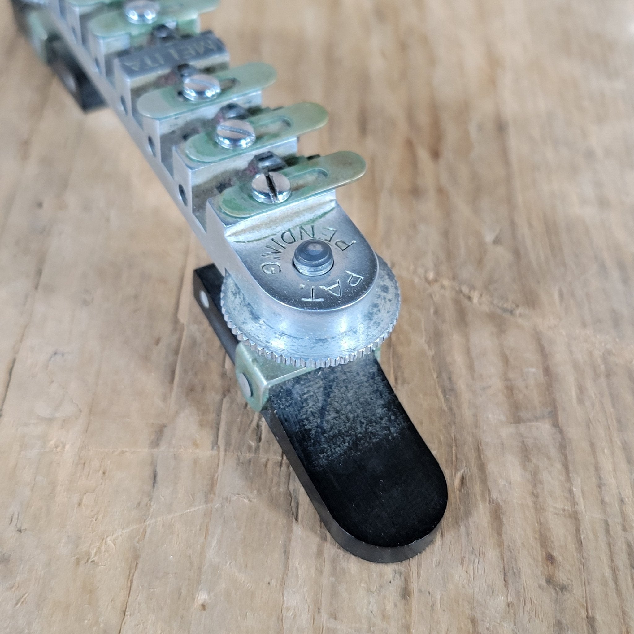 Melita Guitar Bridge 1st Version For Vintage Gretsch Guitars - Pat Pending 1950s - Mahar's Vintage Guitars