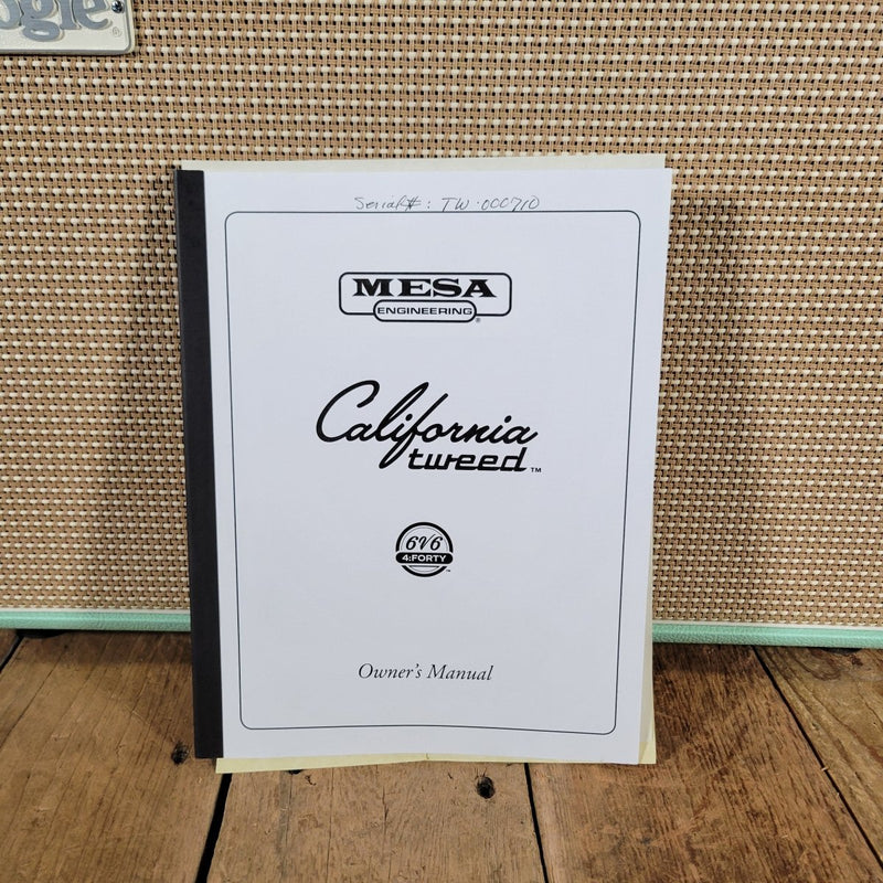 Mesa Boogie California Tweed 6V6 4:40 Combo 2019 – 40W All - Tube, Celestion Cream Alnico Speaker - Mahar's Vintage Guitars