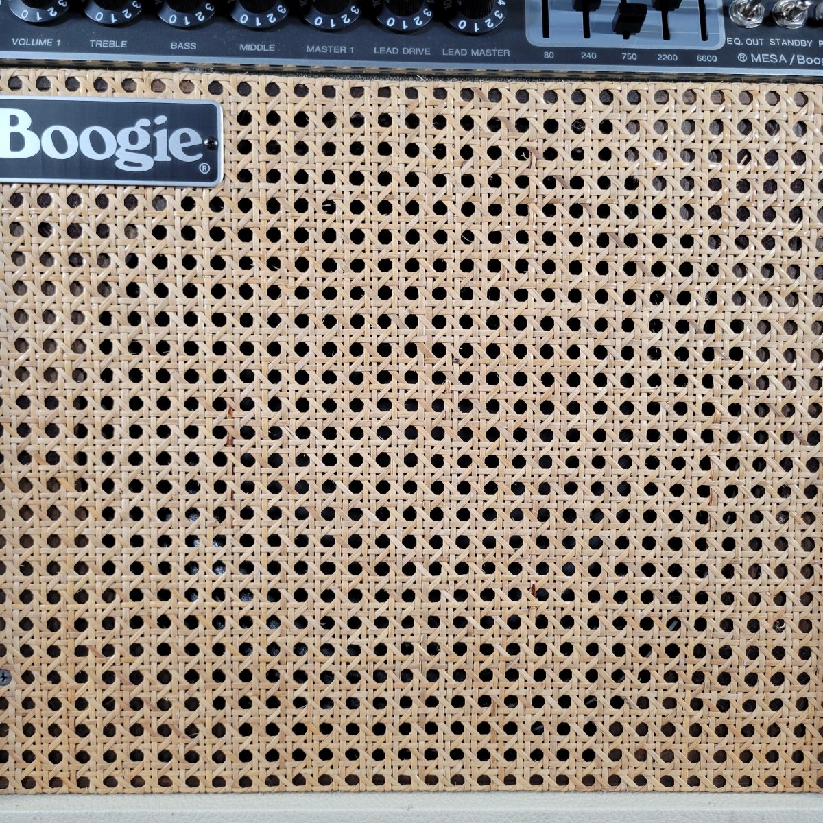 Mesa Boogie Mark IIC+ DRG 5 75W Simulclass 1x12 Combo Cream Tolex, Wicker Grille 1985 - Mahar's Vintage Guitars