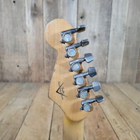 MJT 2010 Relic Strat Parts-Caster Olympic White Relic w/Mono Gig Bag, Very Good - Mahar's Vintage Guitars