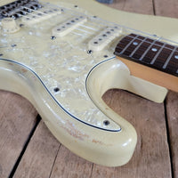 MJT 2010 Relic Strat Parts-Caster Olympic White Relic w/Mono Gig Bag, Very Good - Mahar's Vintage Guitars
