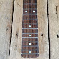 MJT 2010 Relic Strat Parts-Caster Olympic White Relic w/Mono Gig Bag, Very Good - Mahar's Vintage Guitars